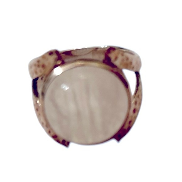 Artisan 925 marked sterling silver & Translucent moonstone quartz Ring size 8 - Picture 4 of 8